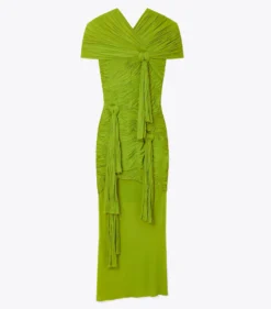 KLEID AUS VISKOSE MIT ZIERKNOTEN