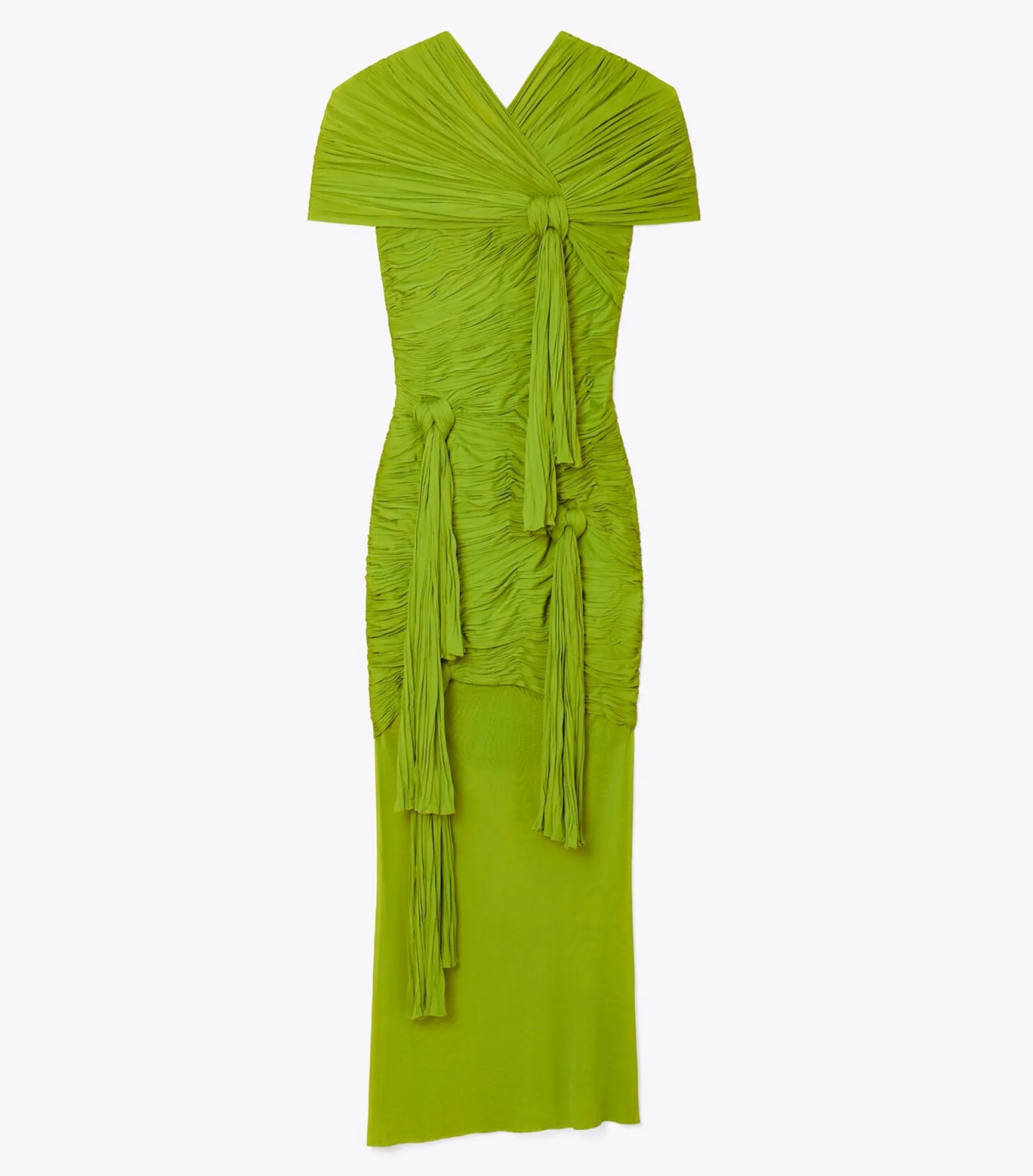 KLEID AUS VISKOSE MIT ZIERKNOTEN