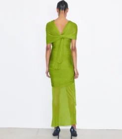 KLEID AUS VISKOSE MIT ZIERKNOTEN