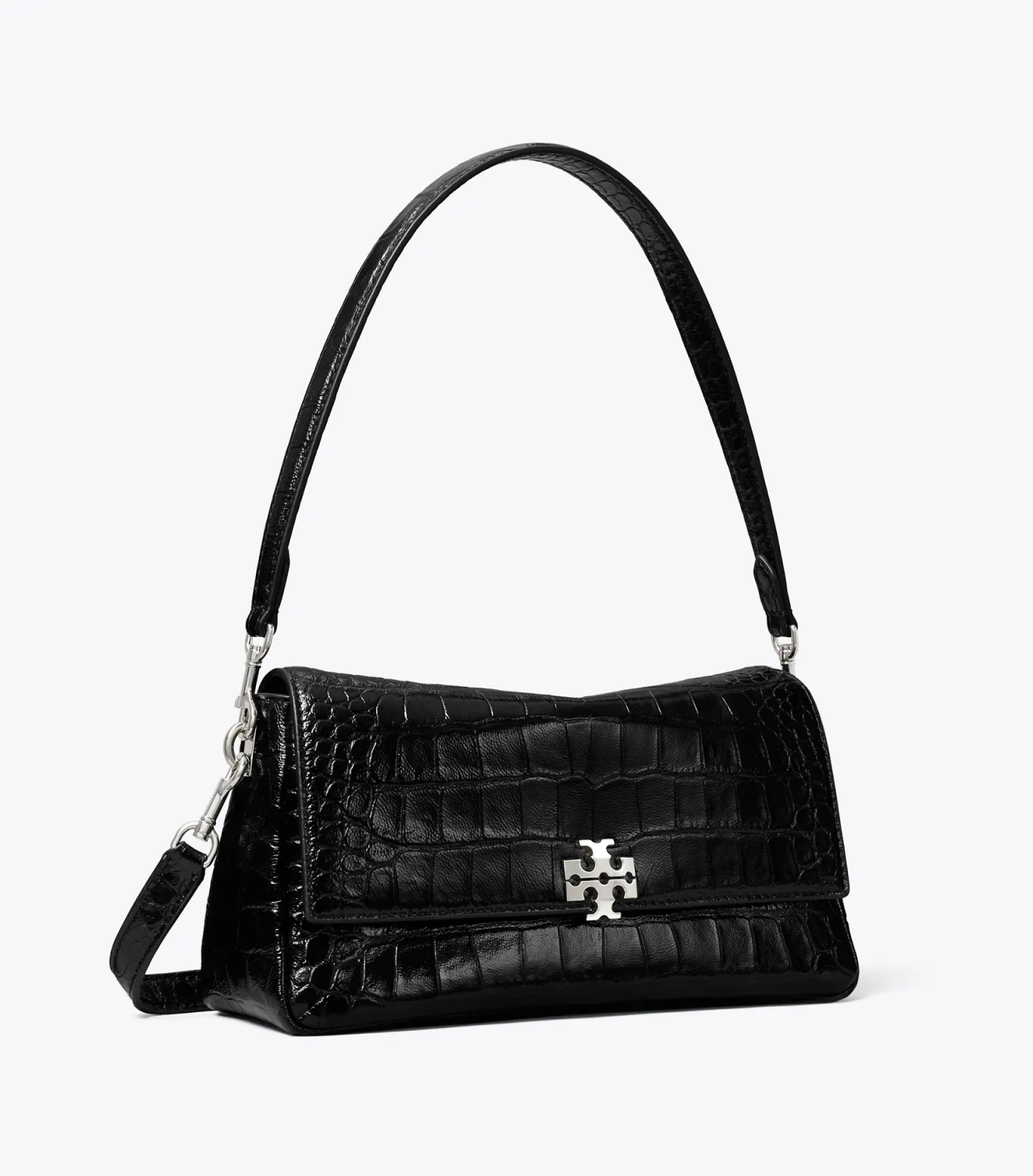 KLEINE CHARLIE SCHULTERTASCHE MIT KROKOPRÄGUNG