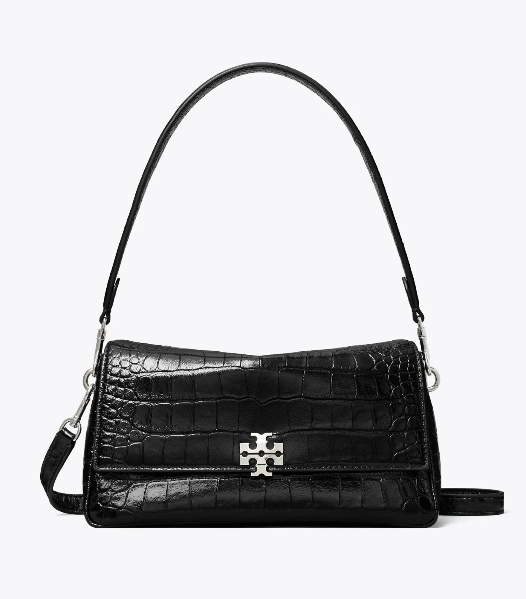 KLEINE CHARLIE SCHULTERTASCHE MIT KROKOPRÄGUNG
