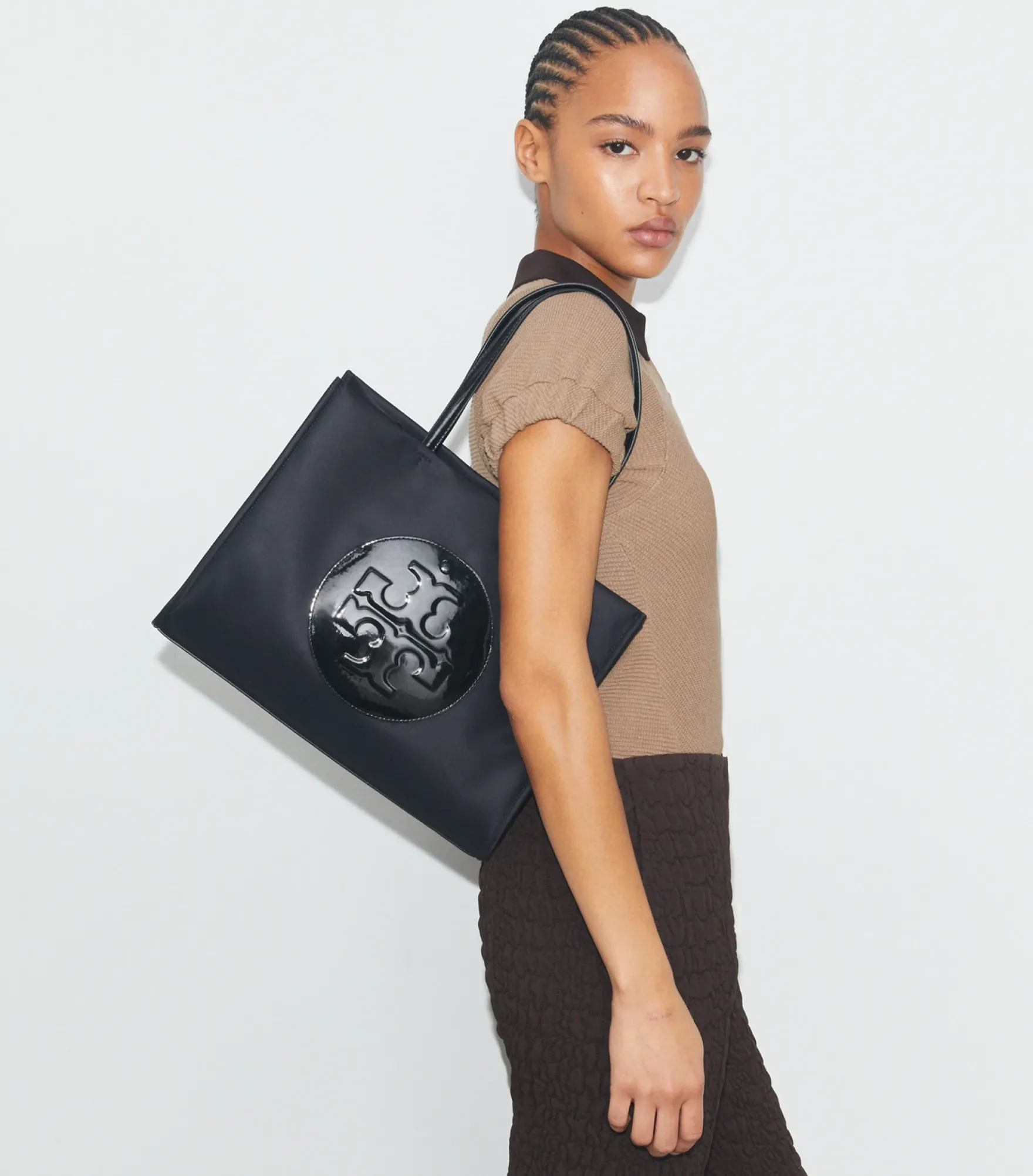 KLEINE ELLA TOTE BAG AUS LACKLEDER