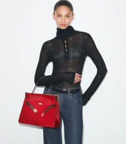 KLEINE LEE RADZIWILL DOUBLE BAG AUS KALBSHAAR