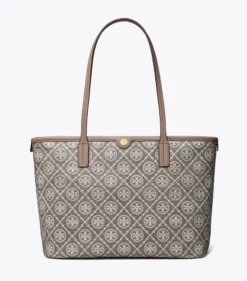 KLEINE TOTE BAG AUS BESCHICHTETEM JACQUARD MIT T-MONOGRAMM UND REISSVERSCHLUSS