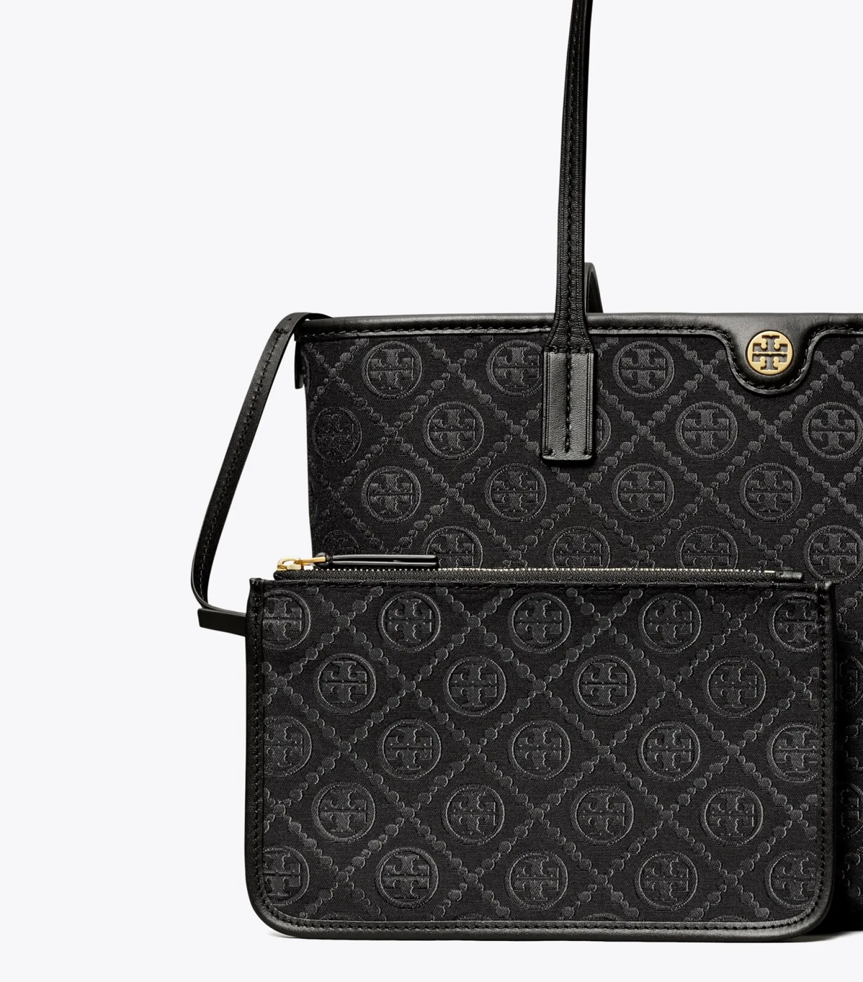 KLEINE TOTE BAG MIT T-MONOGRAMM UND REISSVERSCHLUSS