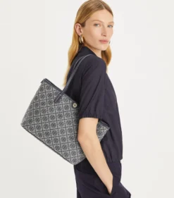 KLEINE TOTE BAG MIT T-MONOGRAMM UND REISSVERSCHLUSS