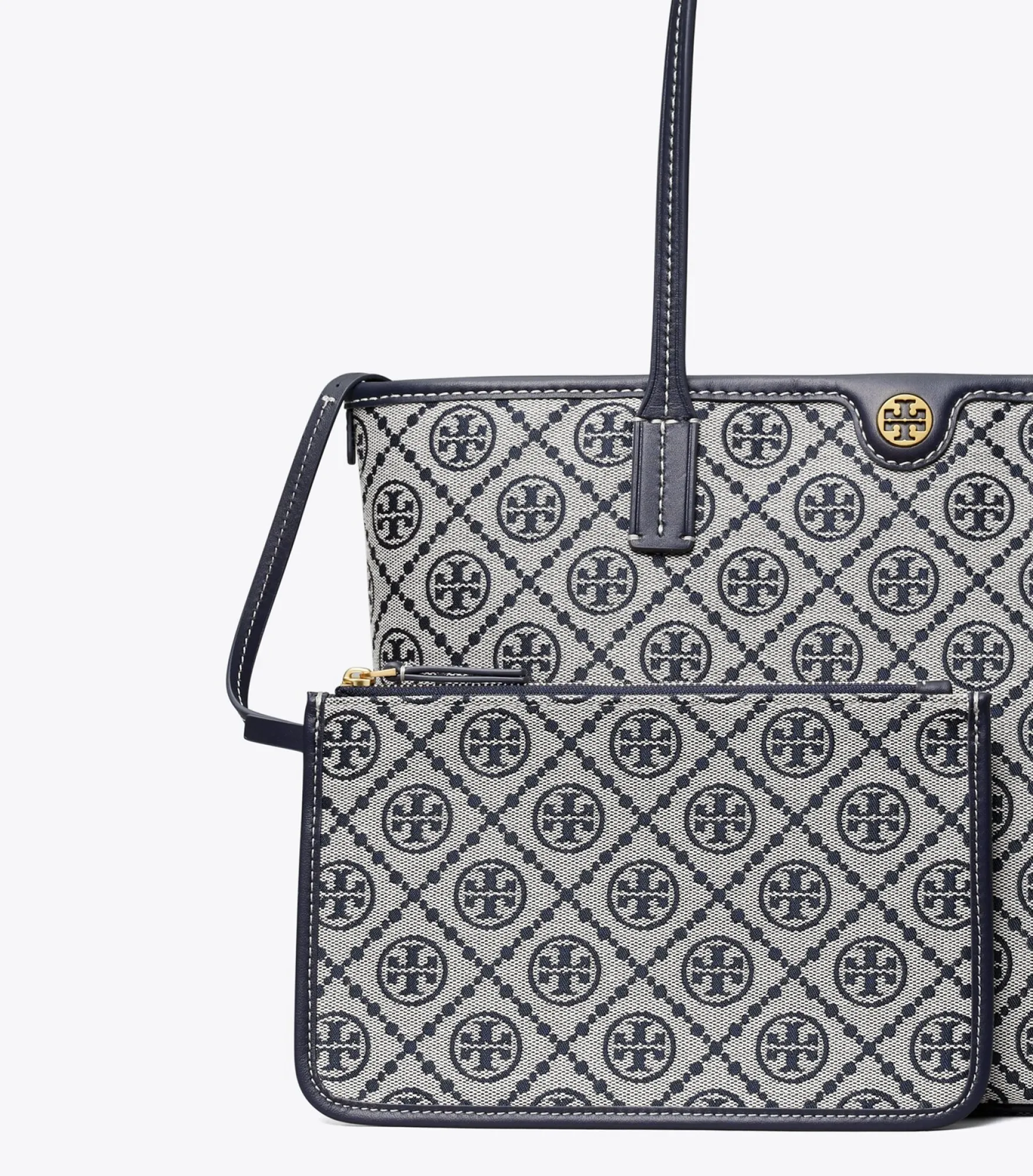 KLEINE TOTE BAG MIT T-MONOGRAMM UND REISSVERSCHLUSS