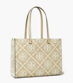 KONTRASTIEREND GEPRÄGTE TOTE BAG MIT T-MONOGRAMM