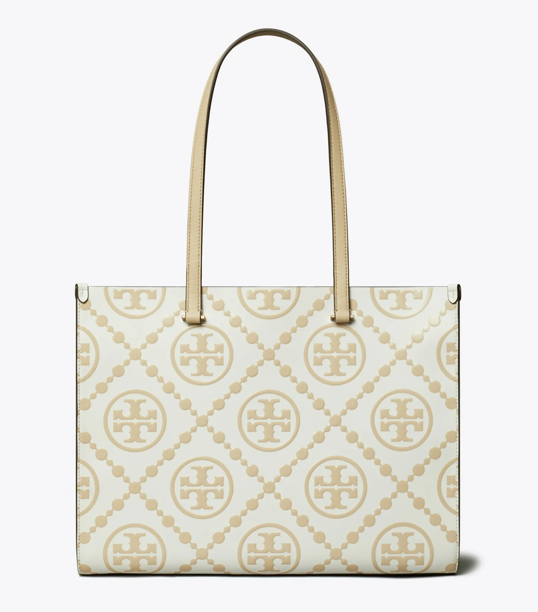 KONTRASTIEREND GEPRÄGTE TOTE BAG MIT T-MONOGRAMM