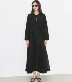 LANGER LEINENKAFTAN