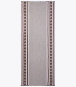LÄNGLICHER SCHAL MIT LOGO UND STREIFEN