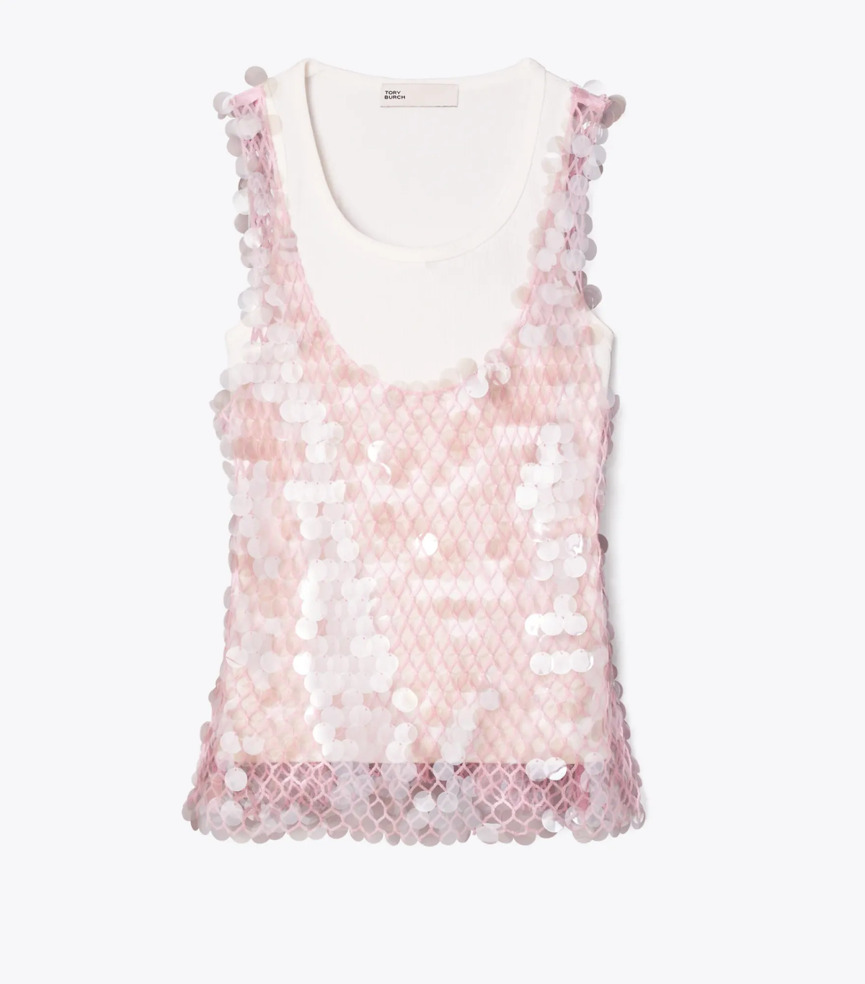 MESH-TOP MIT PAILLETTEN