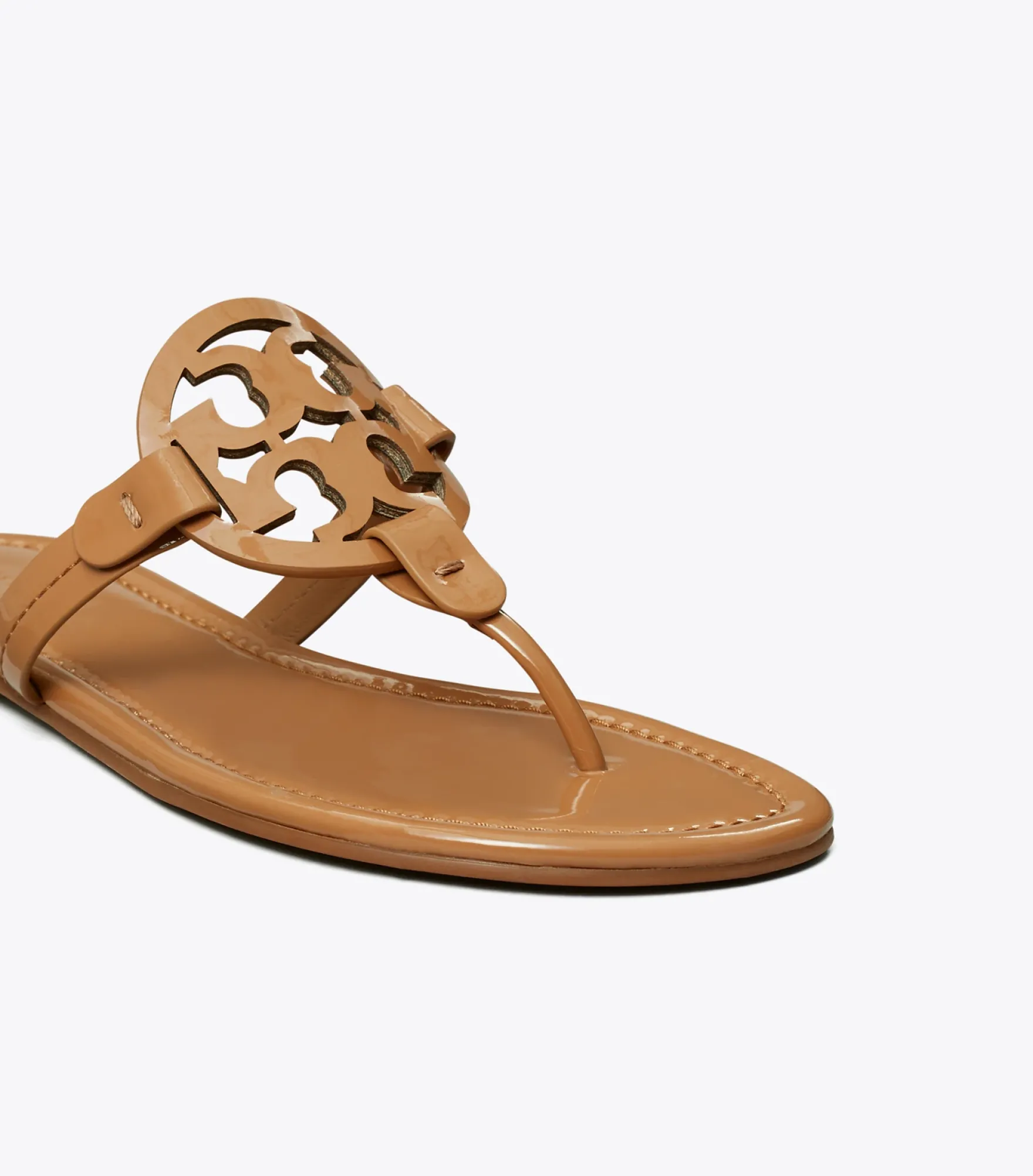 MILLER SANDALE AUS LACKLEDER