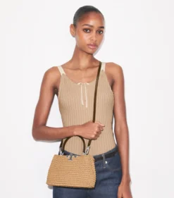 MINI ELEANOR RAFFIA SATCHEL