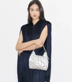 MINI FLEMING HOBO BAG IN METALLIC