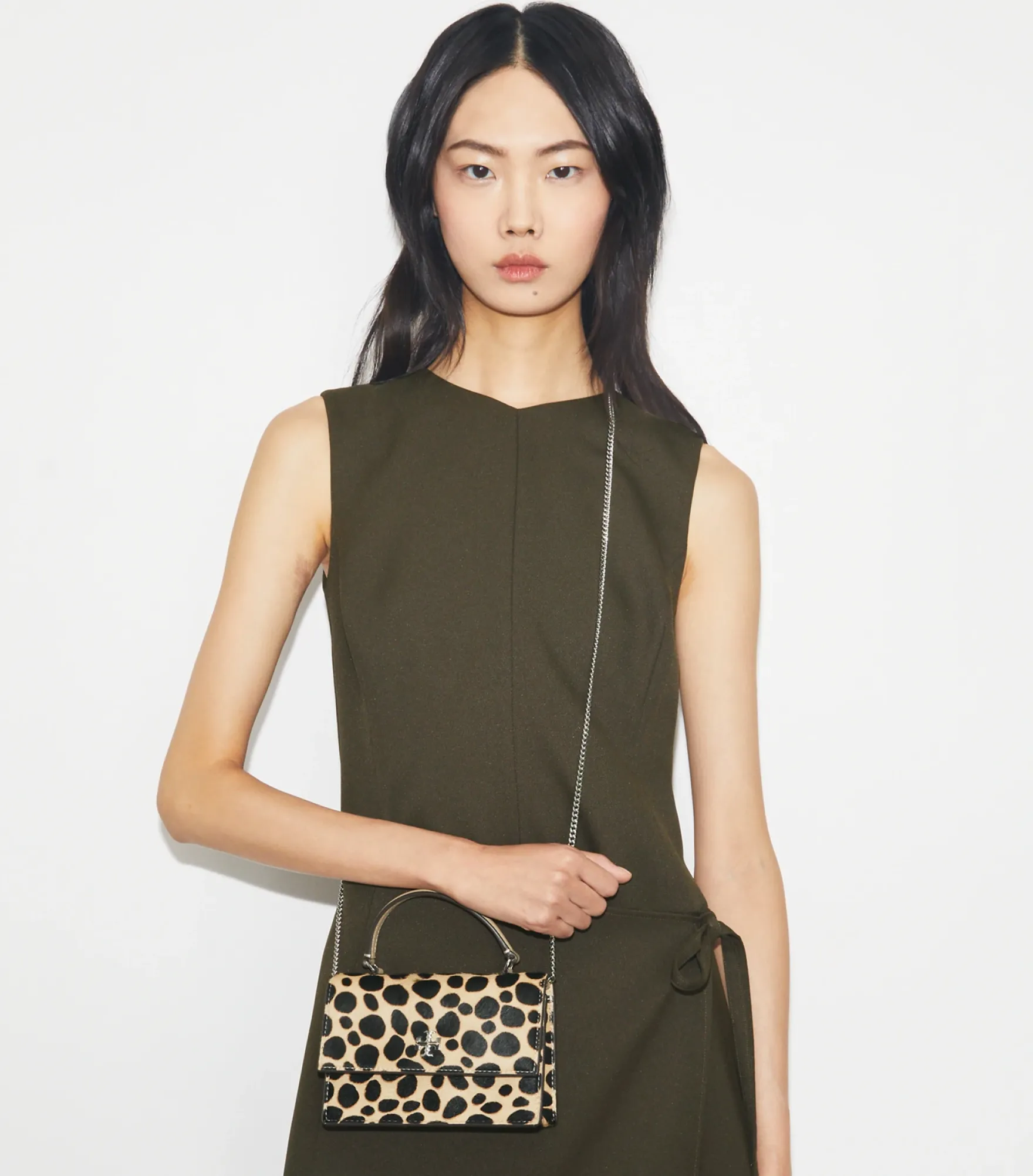 MINI KIRA CALF HAIR TOP-HANDLE CROSSBODY