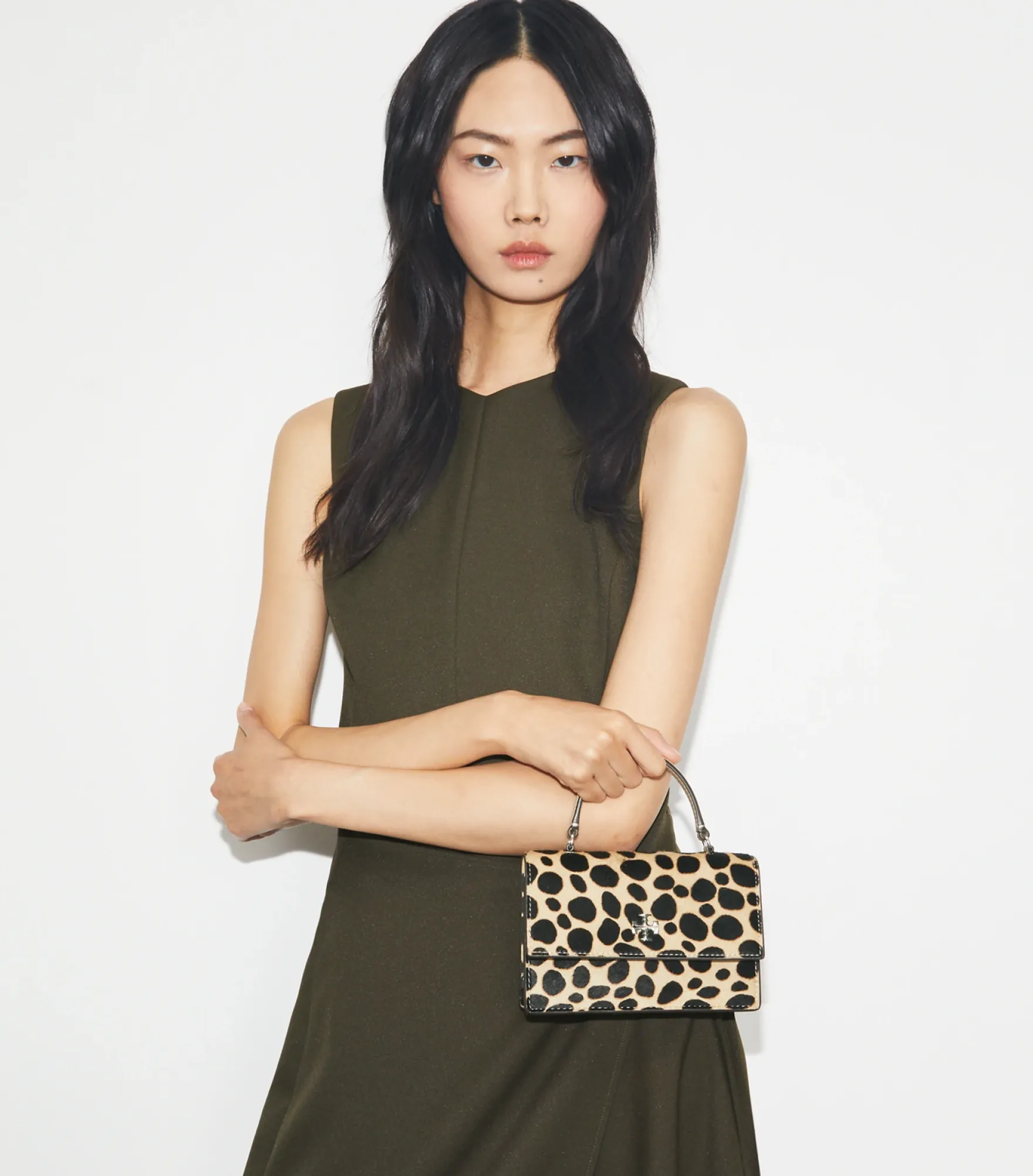 MINI KIRA CALF HAIR TOP-HANDLE CROSSBODY