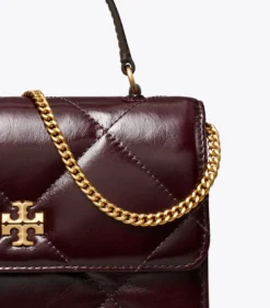 MINI KIRA CROSSBODY BAG IN VINTAGE-OPTIK MIT RAUTENSTEPPUNG UND TRAGEGRIFF OBEN
