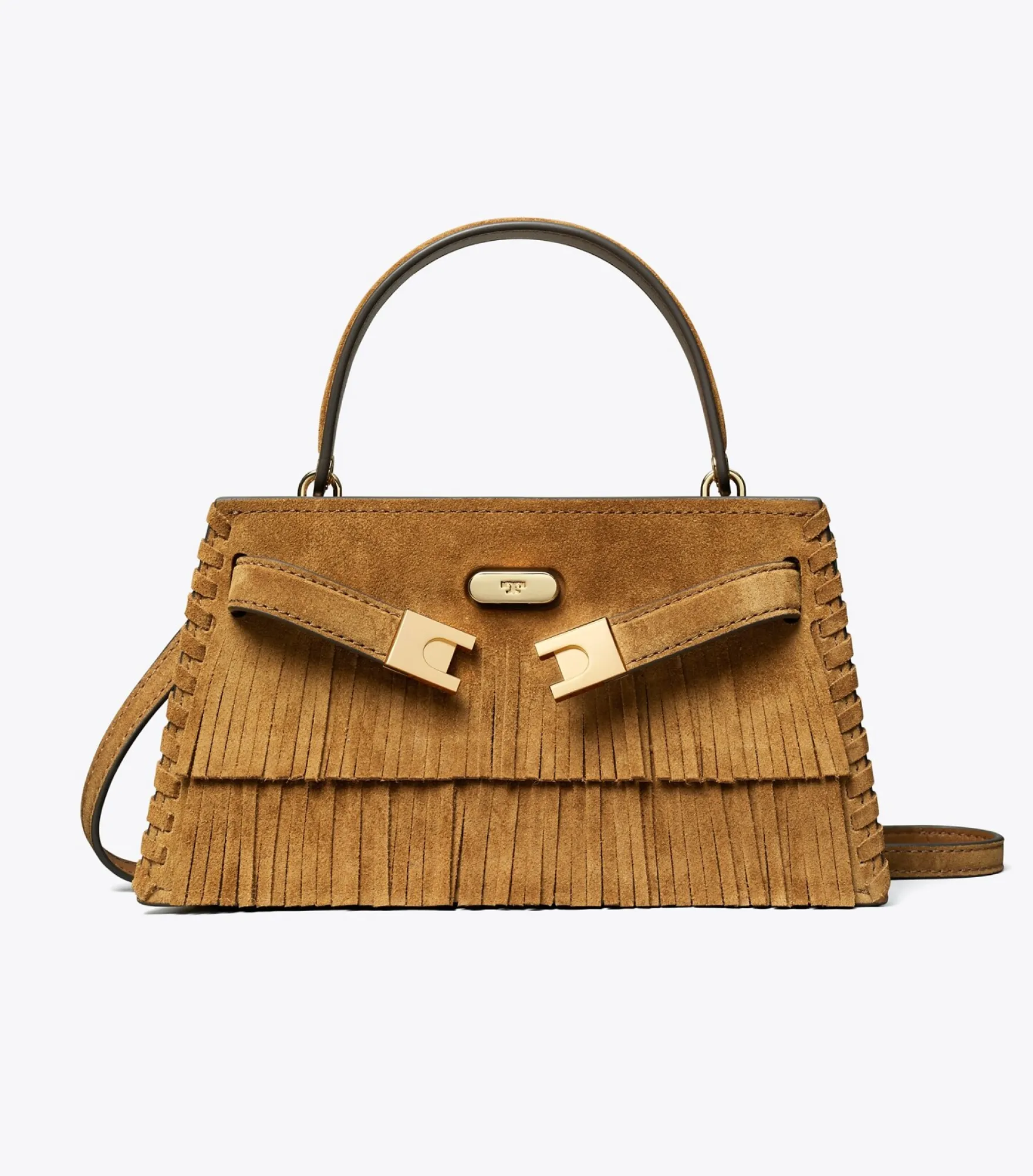 MINI LEE RADZIWILL TASCHE AUS WILDLEDER MIT FRANSEN UND TRAGEGRIFF OBEN