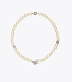 MOONDANCE PAVÉ-HALSKETTE MIT BLUMENPERLEN