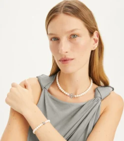 MOONDANCE PEARL AND PAVÉ BRACELET