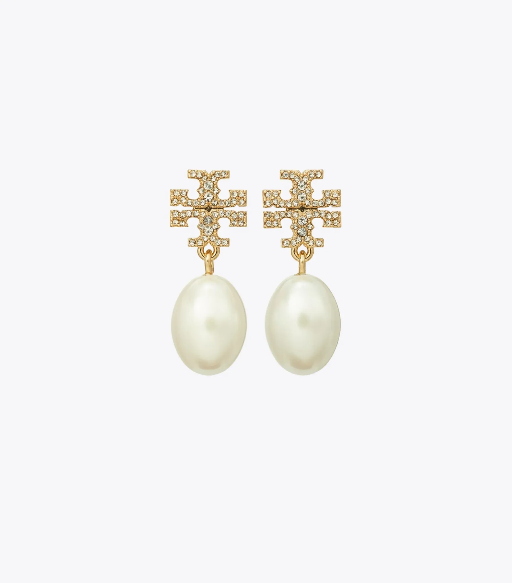 MOONDANCE PEARL AND PAVÉ DROP EARRING
