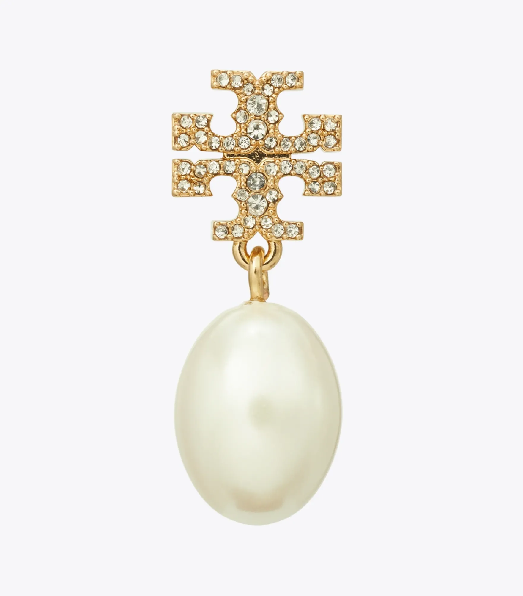 MOONDANCE PEARL AND PAVÉ DROP EARRING