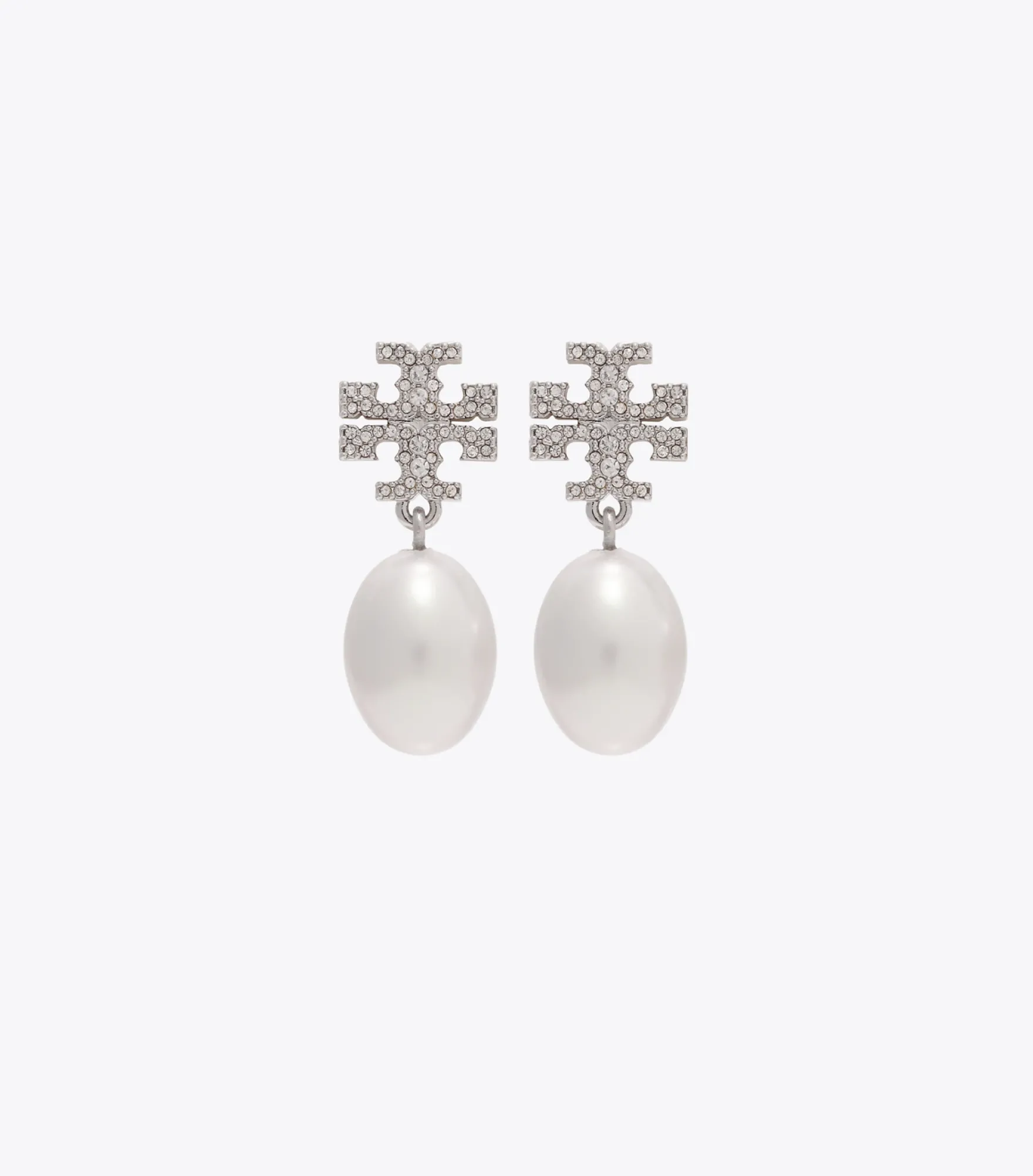 MOONDANCE PEARL AND PAVÉ DROP EARRING