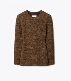 NYLON AND VISCOSE MARLED SWEATER