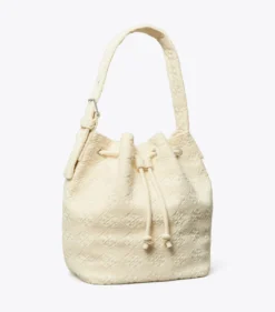 OVERSIZE BUCKET BAG AUS TERRY MIT T-MONOGRAMM