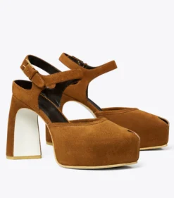 PEEPTOE-SANDALE MIT PLATEAUSOHLE
