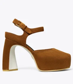 PEEPTOE-SANDALE MIT PLATEAUSOHLE