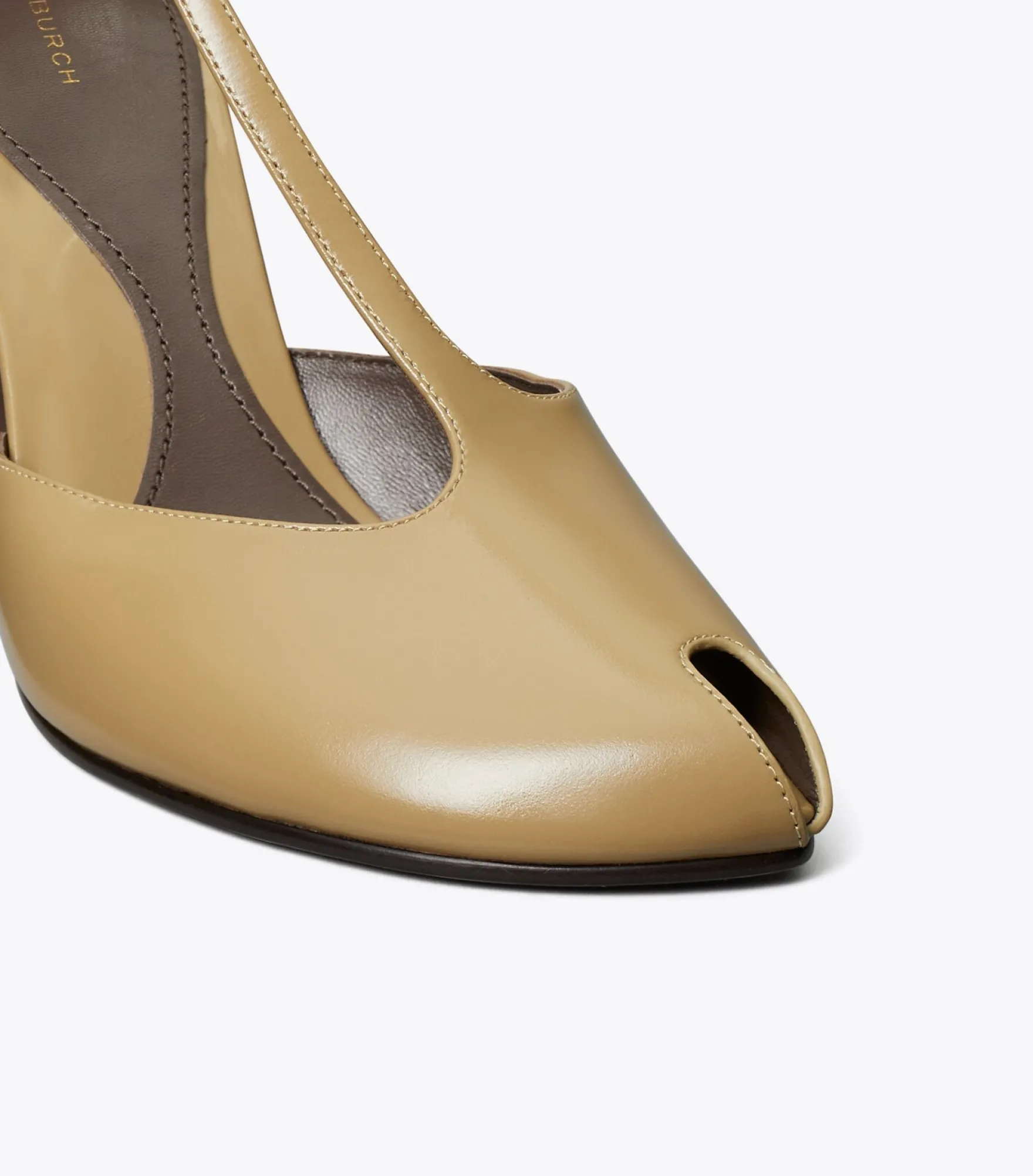 PEEPTOE-SANDALE MIT T-RIEMEN UND ABSATZ