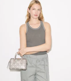 PETITE BARREL BAG AUS BESCHICHTETEM JACQUARD MIT T-MONOGRAMM