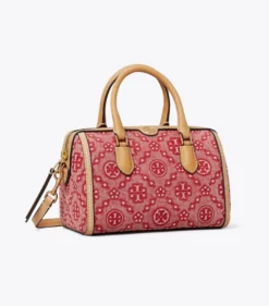 PETITE BARREL BAG AUS DENIM MIT T-MONOGRAMM