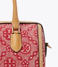 PETITE BARREL BAG AUS DENIM MIT T-MONOGRAMM