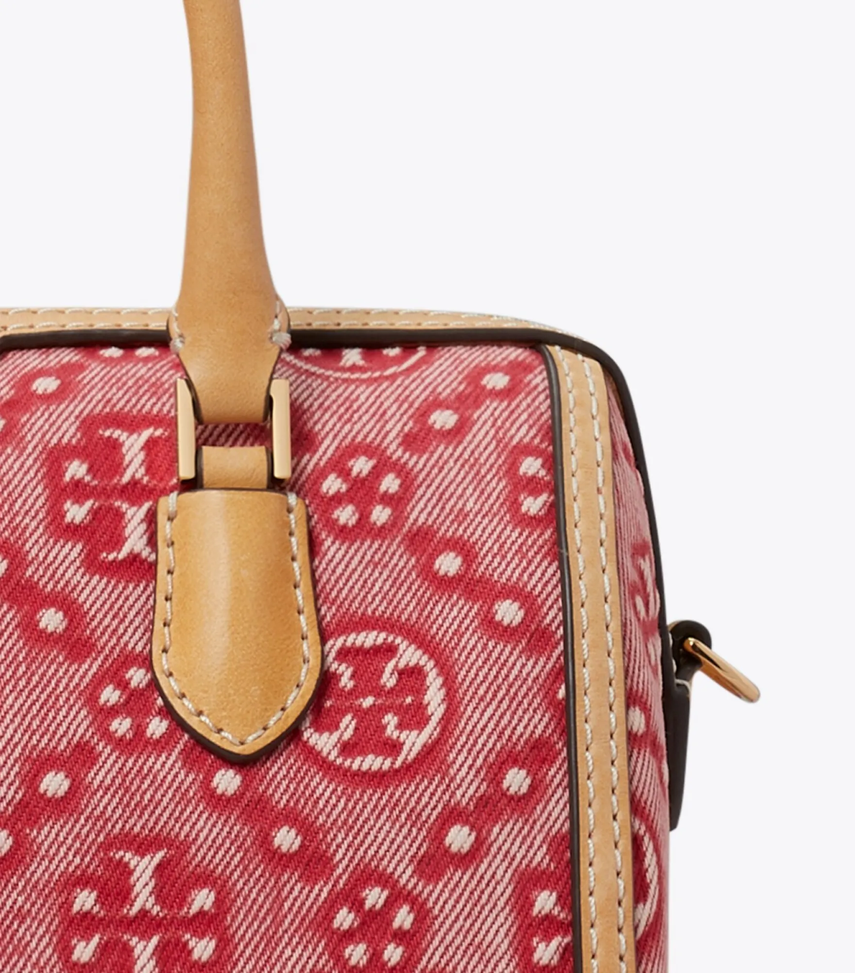 PETITE BARREL BAG AUS DENIM MIT T-MONOGRAMM