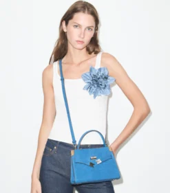 PETITE LEE RADZIWILL DOUBLE BAG AUS NUBUKLEDER