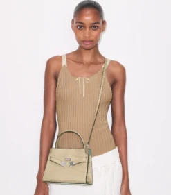 PETITE LEE RADZIWILL DOUBLE BAG MIT KROKOPRÄGUNG