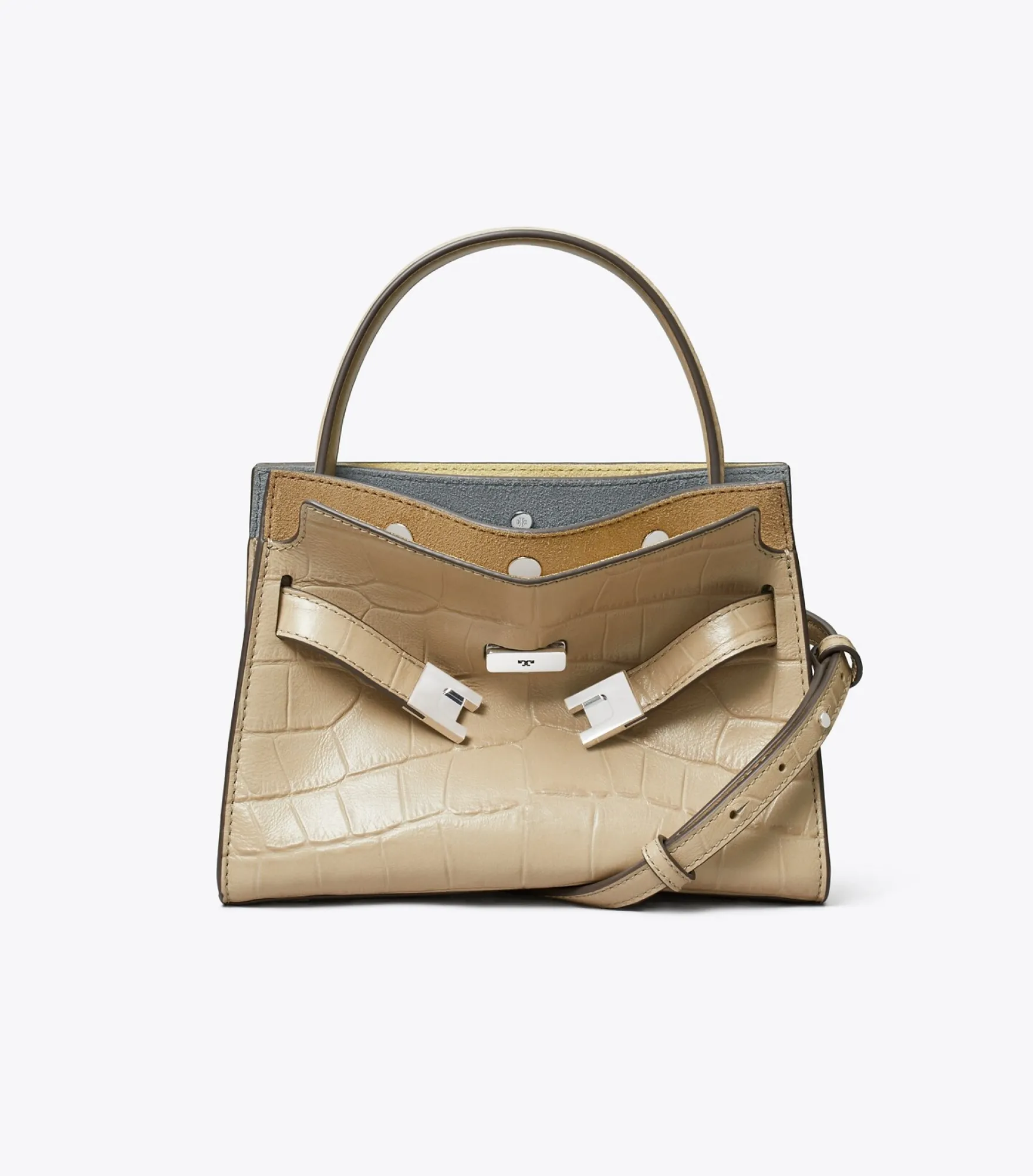 PETITE LEE RADZIWILL DOUBLE BAG MIT KROKOPRÄGUNG
