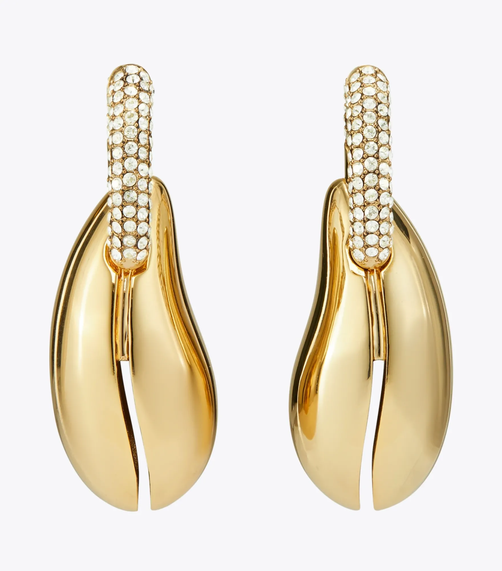 PIERCED PAVÉ HOOP EARRINGS