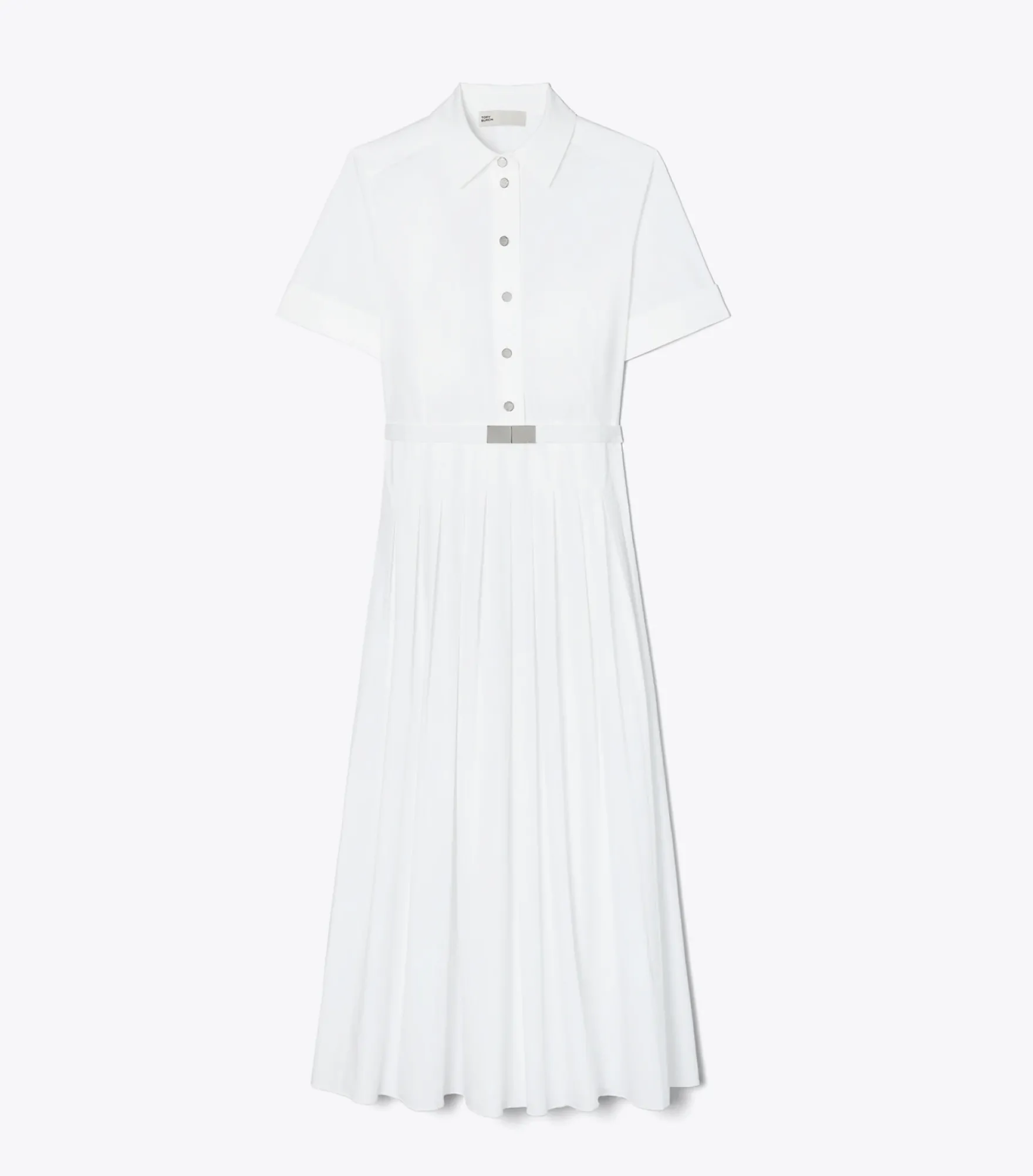 POPELINE-HEMDKLEID MIT FALTEN