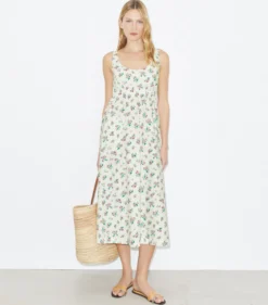 POPELINE-KLEID MIT BONDING