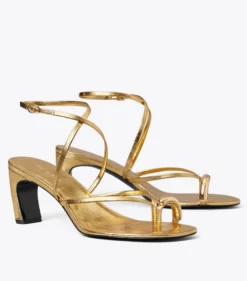 RIEMCHENSANDALETTE MIT PIERCINGDETAIL