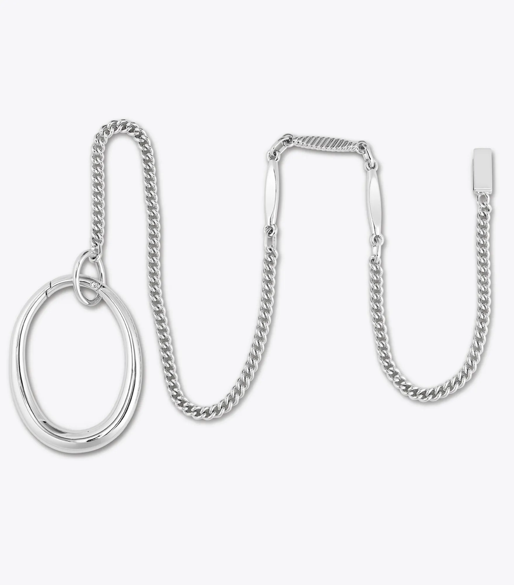 RING MIT PIERCINGDETAIL UND KETTE