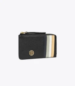 ROBINSON PEBBLED TOP-ZIP CARD CASE