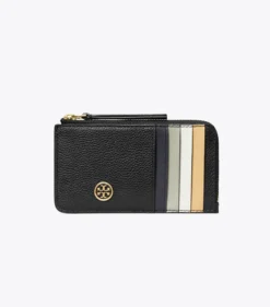 ROBINSON PEBBLED TOP-ZIP CARD CASE