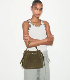 ROMY BUCKET BAG AUS WILDLEDER