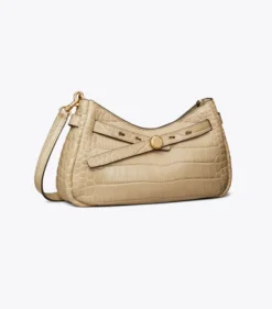 ROMY CROSSBODY BAG MIT KROKOPRÄGUNG UND REISSVERSCHLUSS