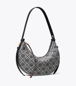 ROMY HALF MOON TASCHE MIT T-MONOGRAMM